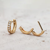 K18 Black Diamond Hoop