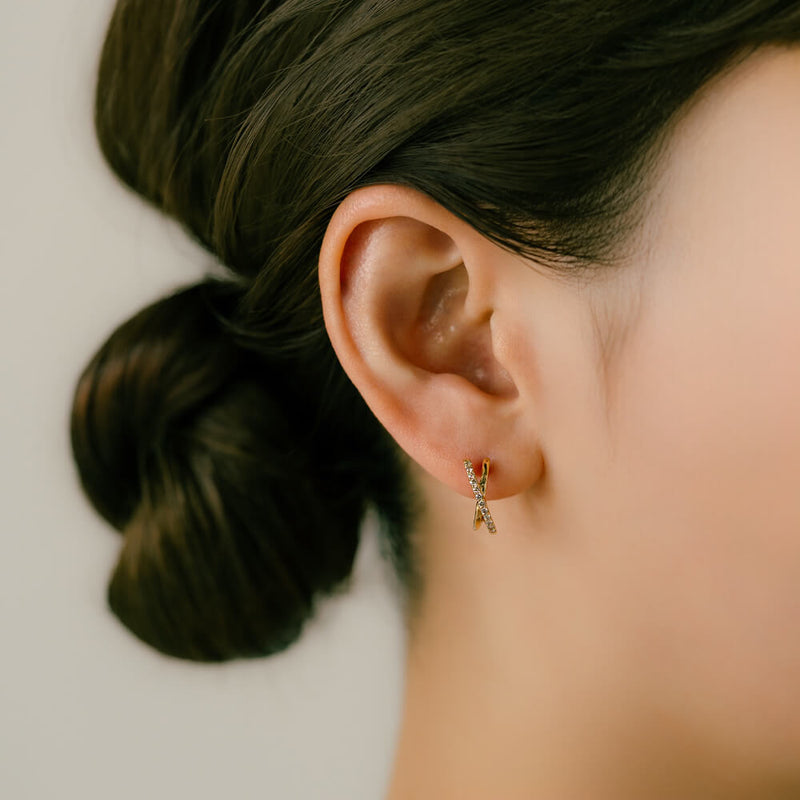 片耳用 ダイヤモンドフープピアス – PICOLLET