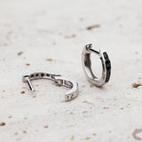 K18 Black Diamond Hoop