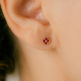 K18 Sapphire Flower