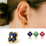 K18 Sapphire Flower