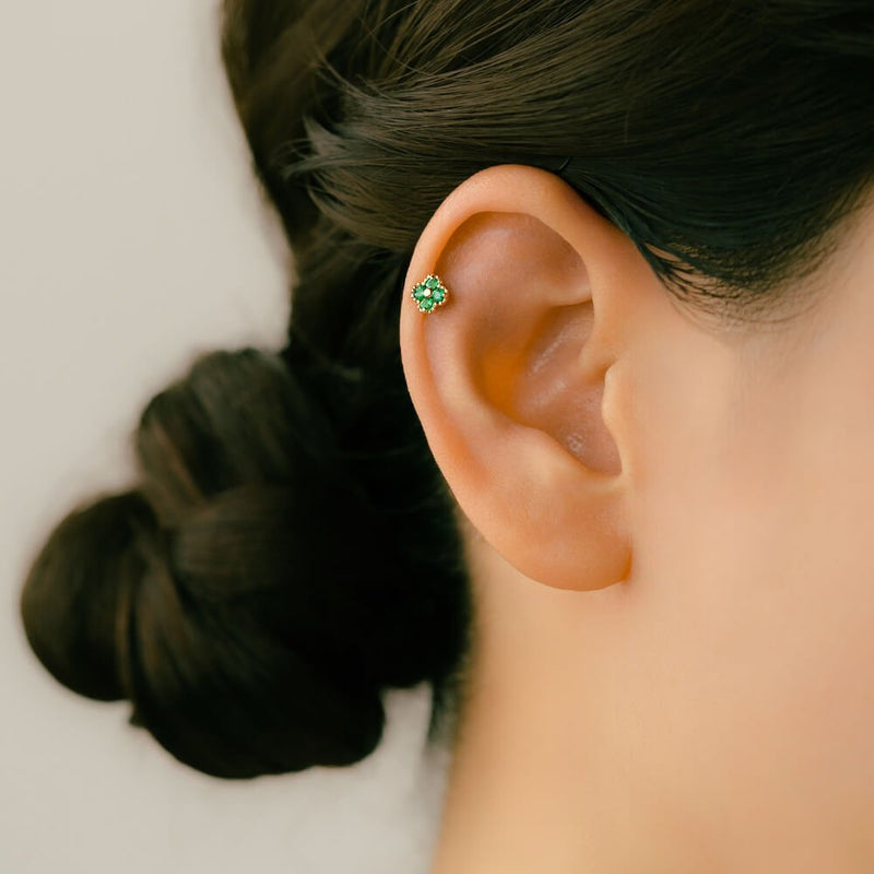 K18YG サファイア エメラルド ルビー 世界三大宝石 ボディピアス│金属