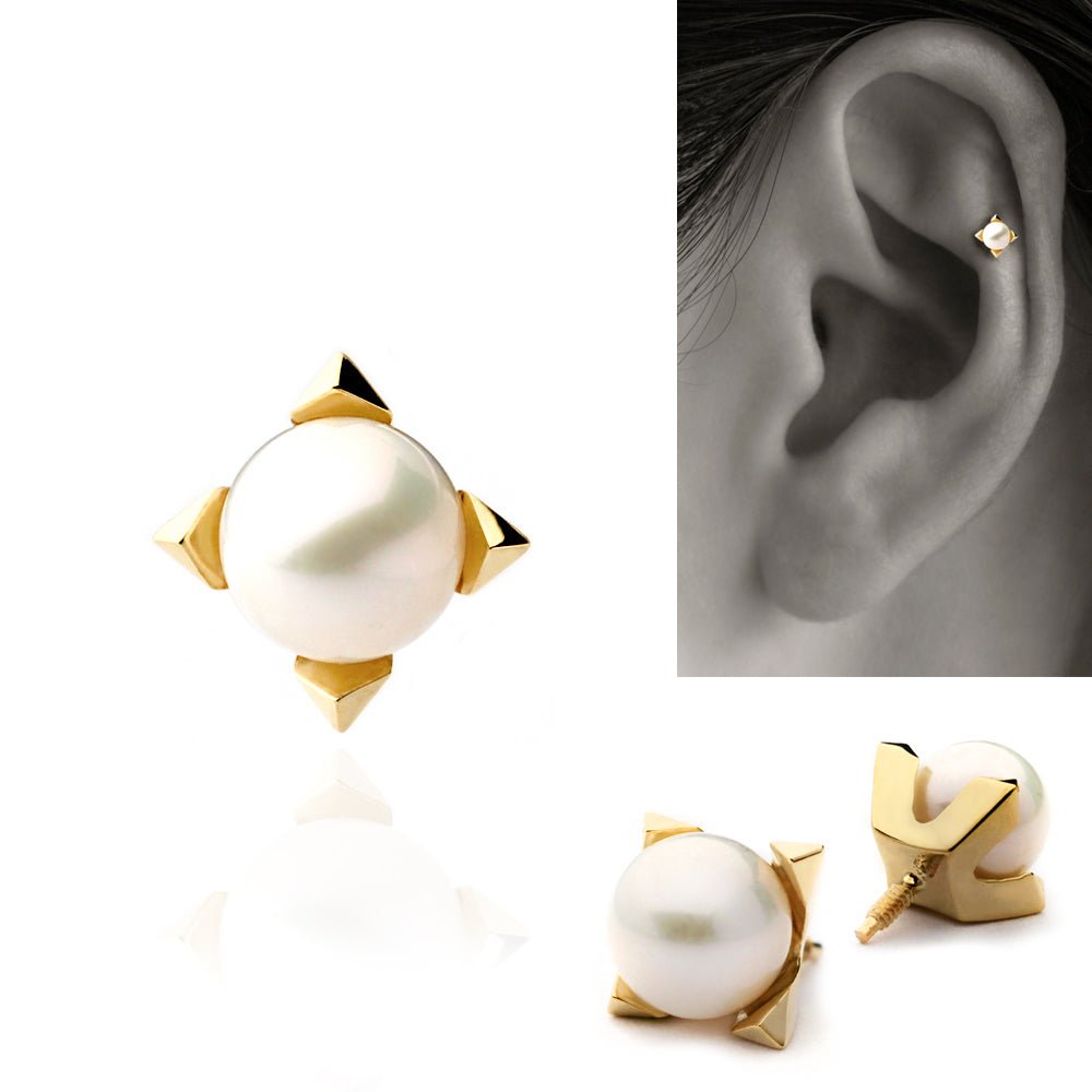 花火のボディピアス │K18/プラチナ ファイヤーワーク 軟骨