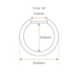 K18/Pt Diamond Hoop