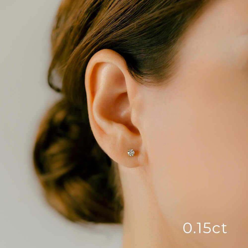 楽天市場】K10 ラボグロウンダイヤモンド ピアス 0.1ct 刻印入り