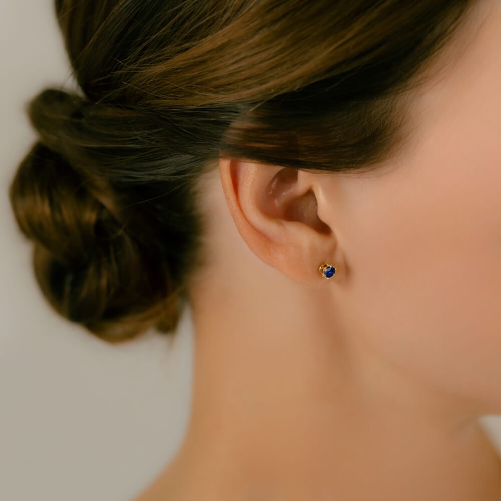 【picollet】 K18 BIRTHSTONE サファイア プレゼントにもオススメ。バースストーン軟骨ピアス・ボディ