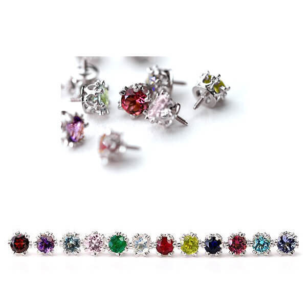 【picollet】 K18 BIRTHSTONE サファイア プレゼントにもオススメ。バースストーン軟骨ピアス・ボディ