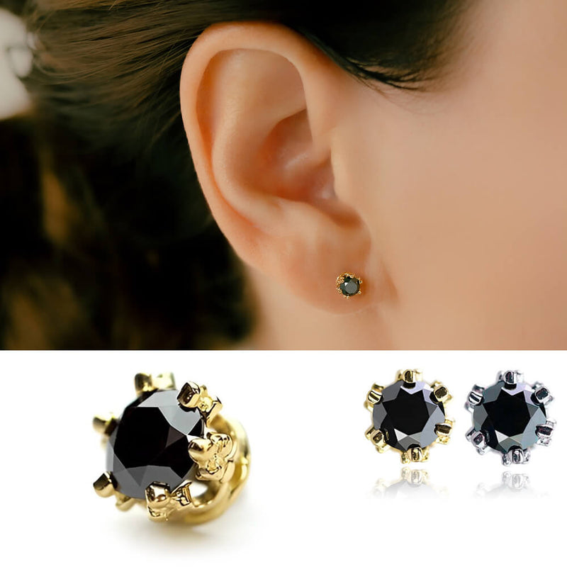 K18金 プラチナ ブラックダイヤモンド ボディピアス・軟骨ピアス
