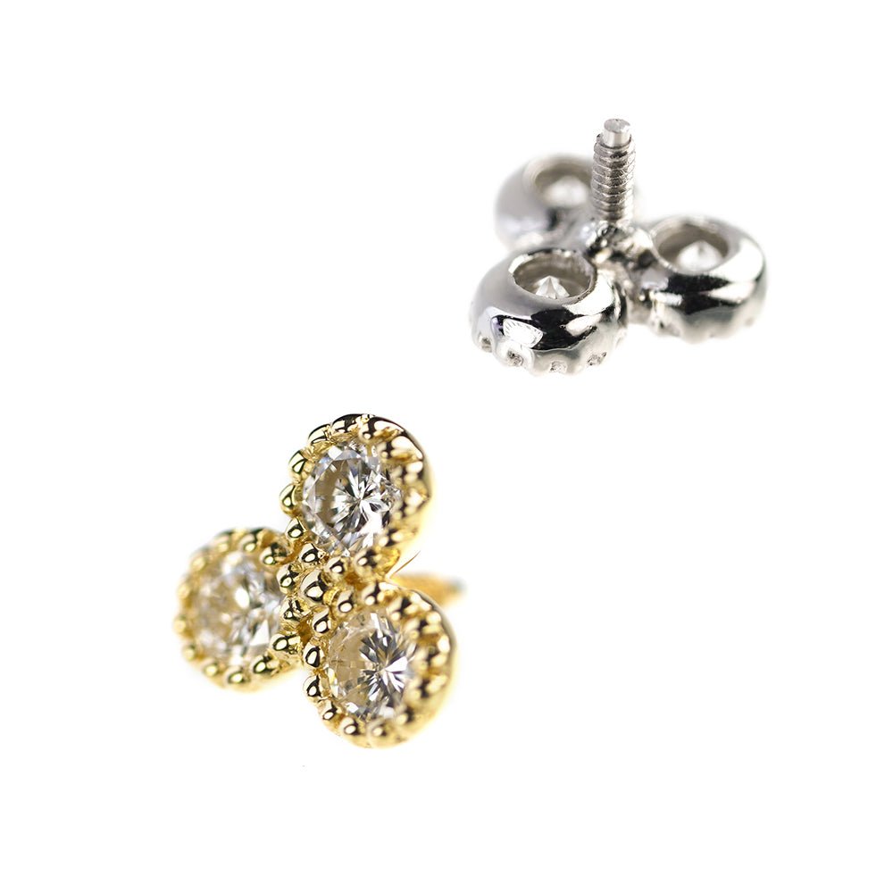 ダイヤモンド ボディピアス│K18ゴールド＆プラチナ 金属