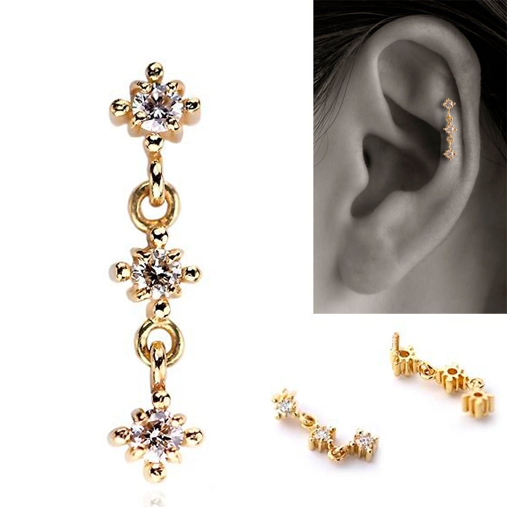 ジュエリーボディピアス │ K18/プラチナ ダイヤモンド 金属