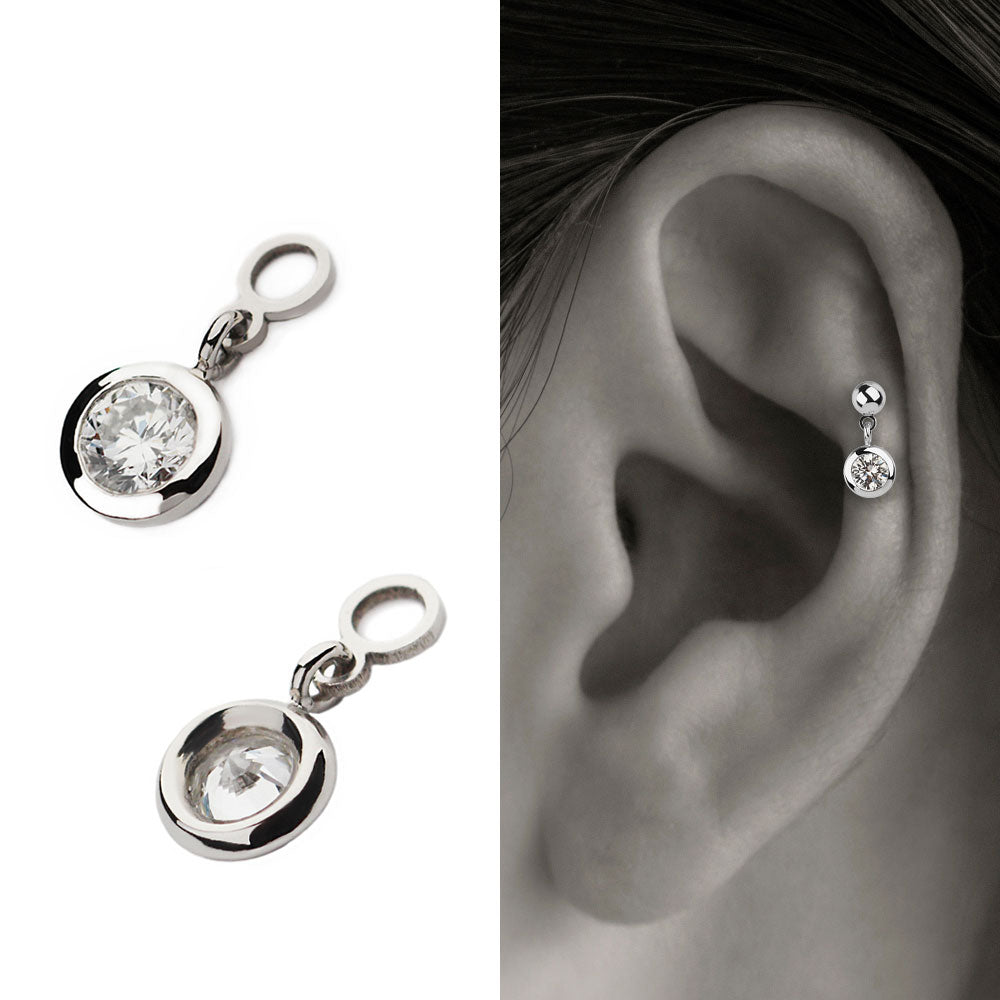 K18/Pt Diamond Charm Bezel – PICOLLET