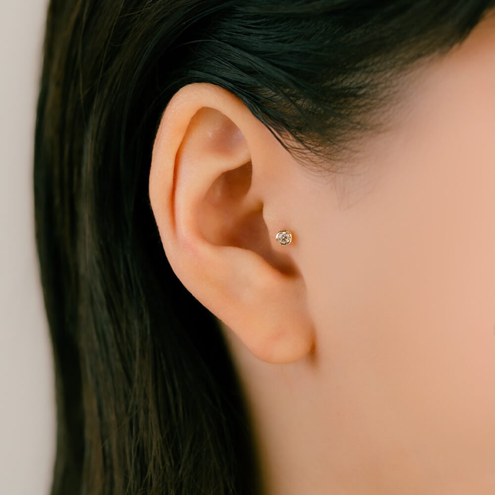picollet ピコレット K18 DIAMOND DOT S ピアス つけっぱなし ピアス プラチナ ダイヤモンド ボディピアス – PICOLLET