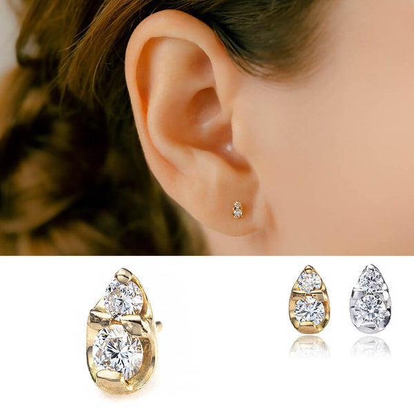 K18/Pt Diamond Drop