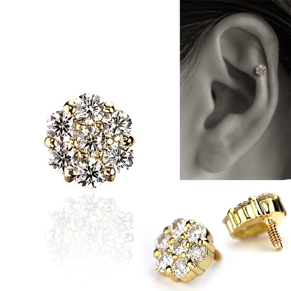 K18 プラチナ上質 ダイヤモンド ボディピアス│世界中のブランドで愛