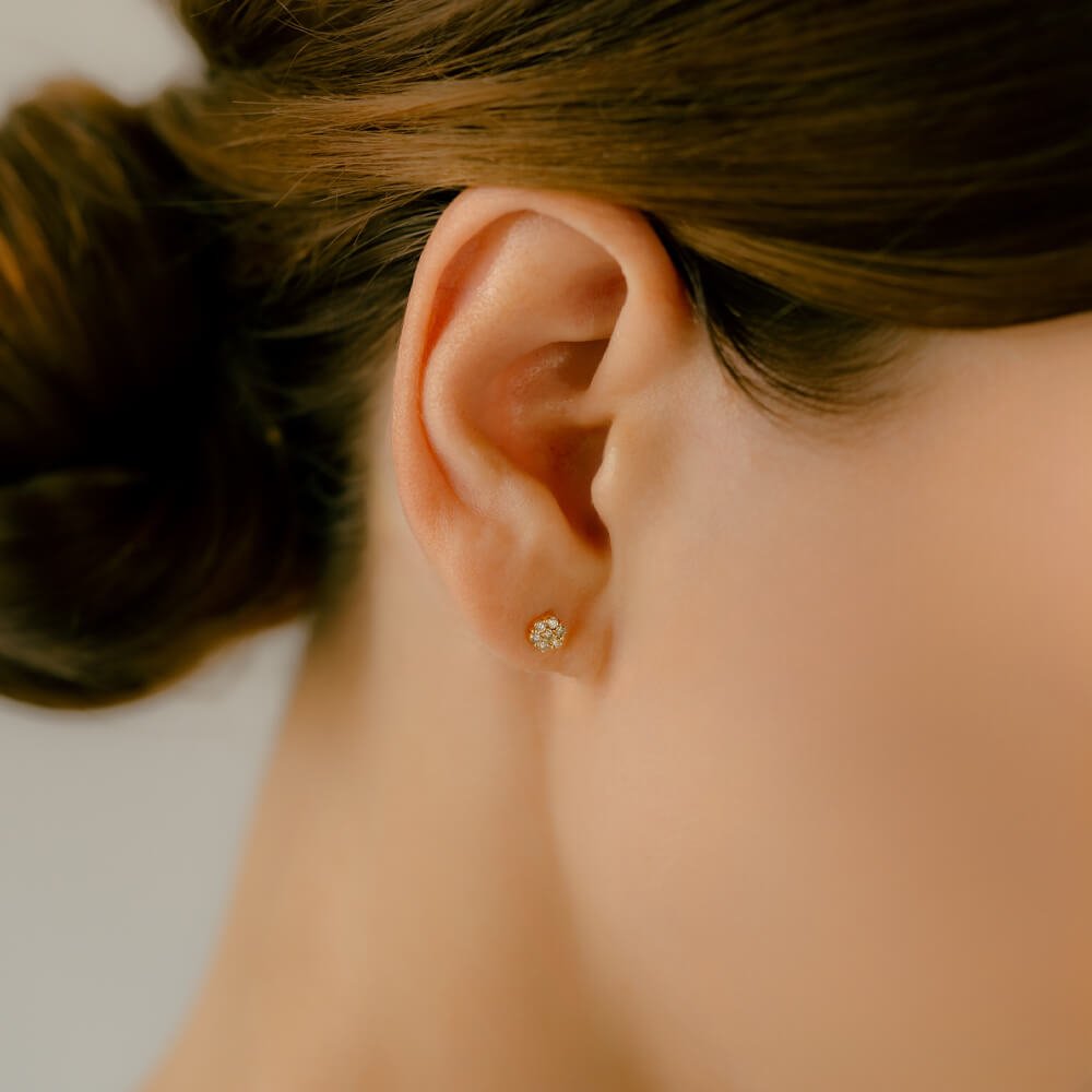 やすこ ベリテ購入 K18ダイヤ1粒ピアス とお花畑リングおまとめ 楽天市場】【楽天ランキング1位】 粒ピアス PT900 K18YG K18 18