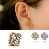K18/Pt Diamond Flower