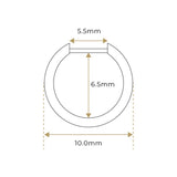 K18/Pt Diamond Hoop