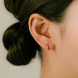 K18/Pt Diamond Hoop