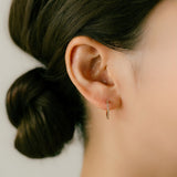K18/Pt Diamond Hoop