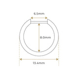 K18/Pt Diamond Hoop