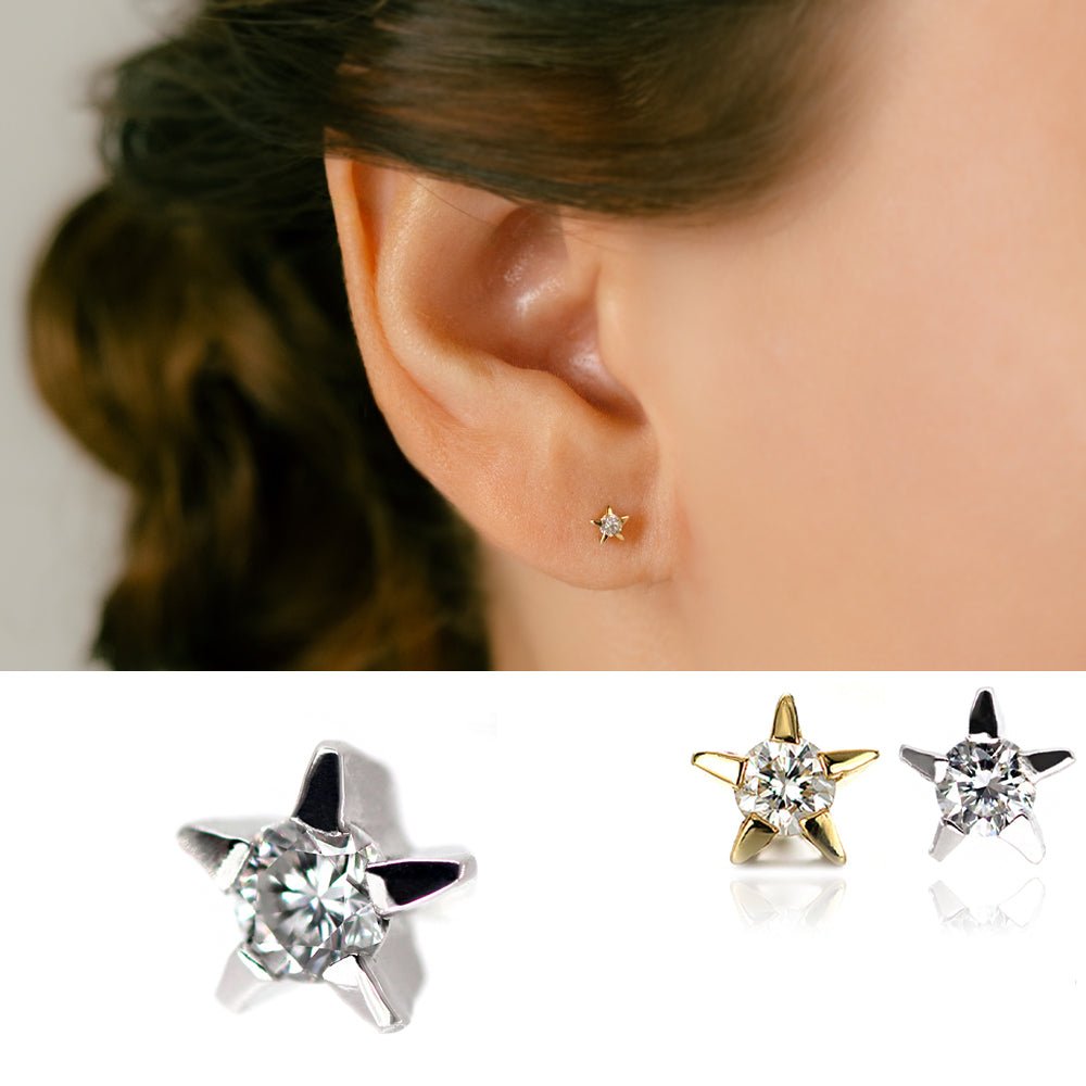 値下げ】BVLA ボディピアス 14KWG ダイヤモンド - アクセサリー