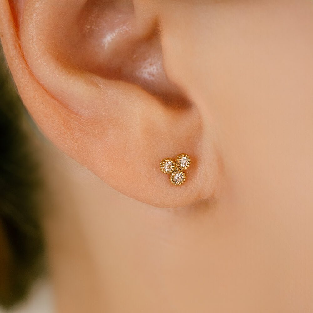 ダイヤモンド ボディピアス│K18ゴールド＆プラチナ 金属