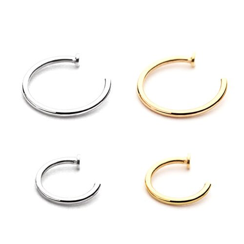 K18/Pt Hoop Nostril