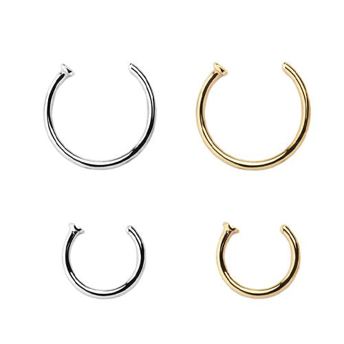 K18/Pt Hoop Nostril