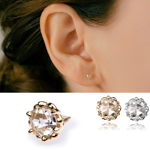 ローズカット ピアス│アンティークカットの輝き – PICOLLET