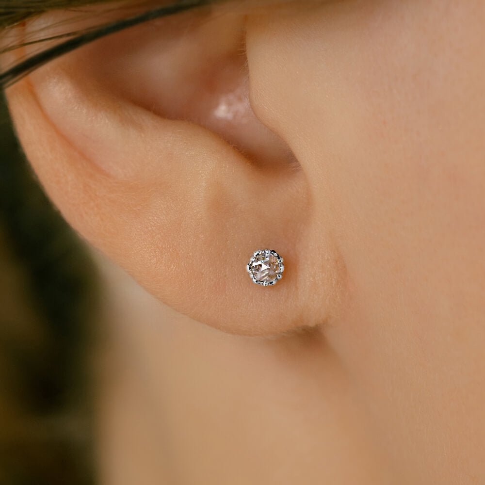 Aprile Bijoux Pt ローズカットダイヤモンド　0.24ctピアス k18pt-rosecut-diamond-