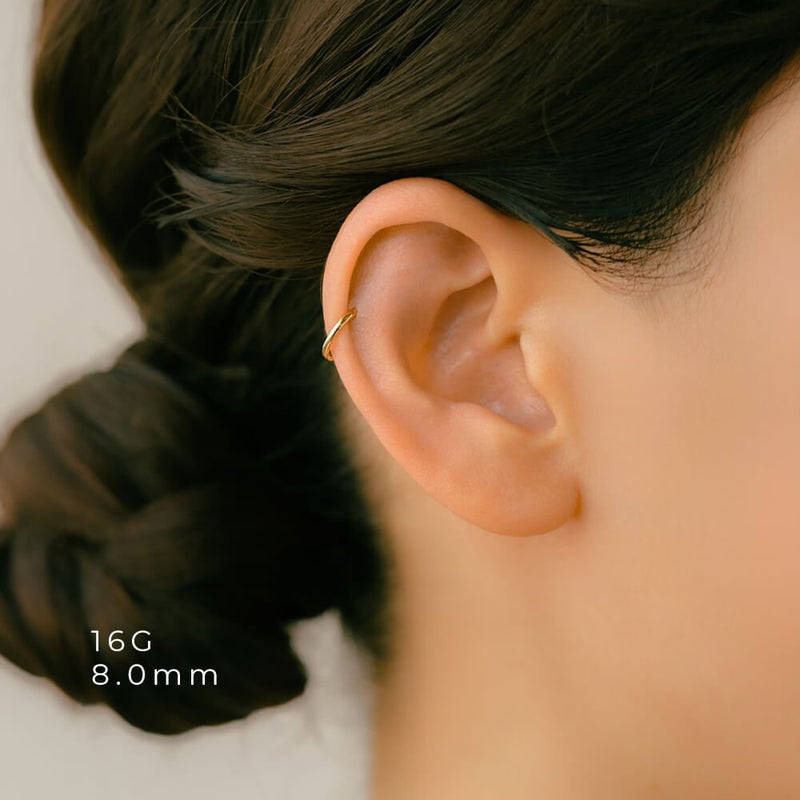 引っかからない・つけっぱなしフープピアス│K18ゴールド/プラチナ