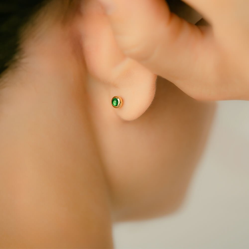 Recommended for first piercings │ K18 Gold Platinum Straight