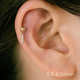 K18/Pt Taper Diamond