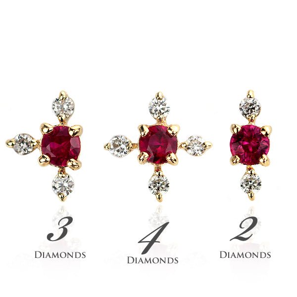 アウターコンク・トラガス,にオススメ K10YG ルビー ボディピアス