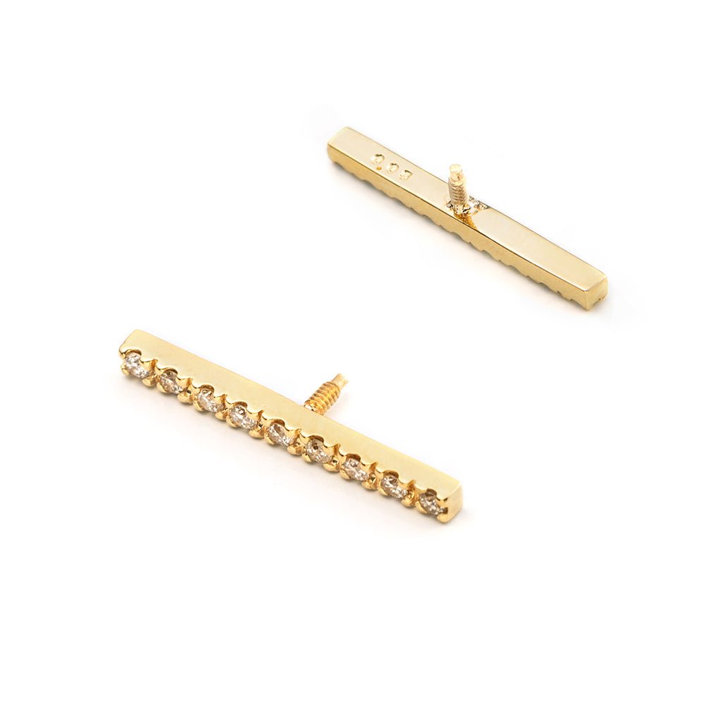 Gram K18 tiny diamond bar ピアス Gram K18 tiny diamond bar ピアス