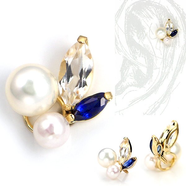 K18 Sapphire&Pearl - picollet