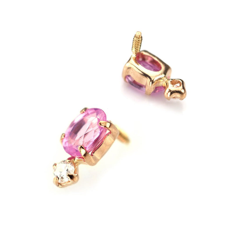 K18pg pink Sapphire Diamond - picollet
